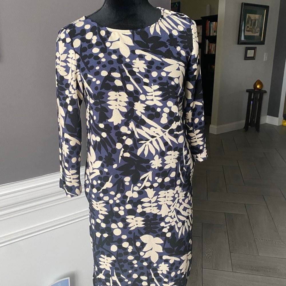 Elegant Floral Print Dress Sz 2R
